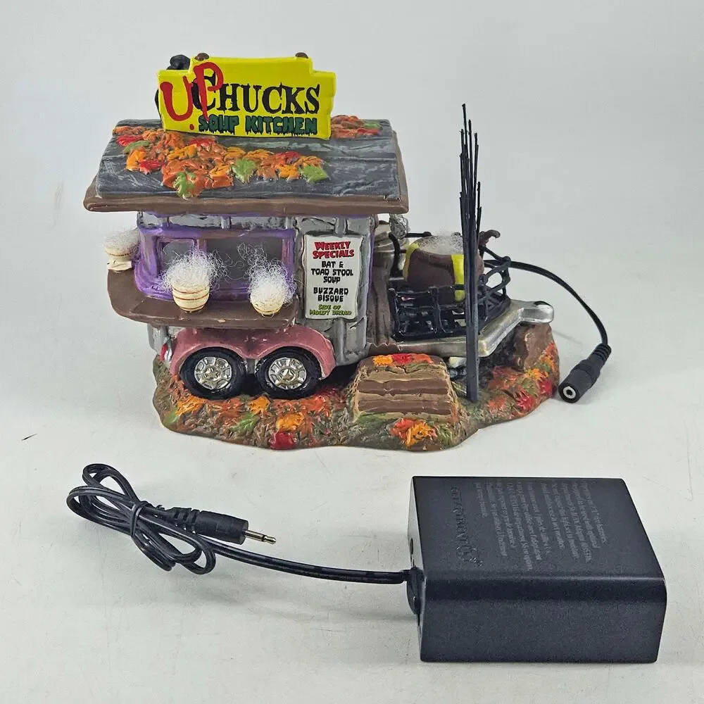 Department 56 Halloween Upchuck's Soup Kitchen Haunted Wheels Food Trucks